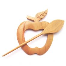 Surina Wood Apple Shawl Pin
